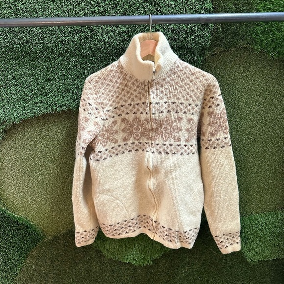 Vintage 1980s Tundra Zip-up Sweater Medium - Picture 1 of 5